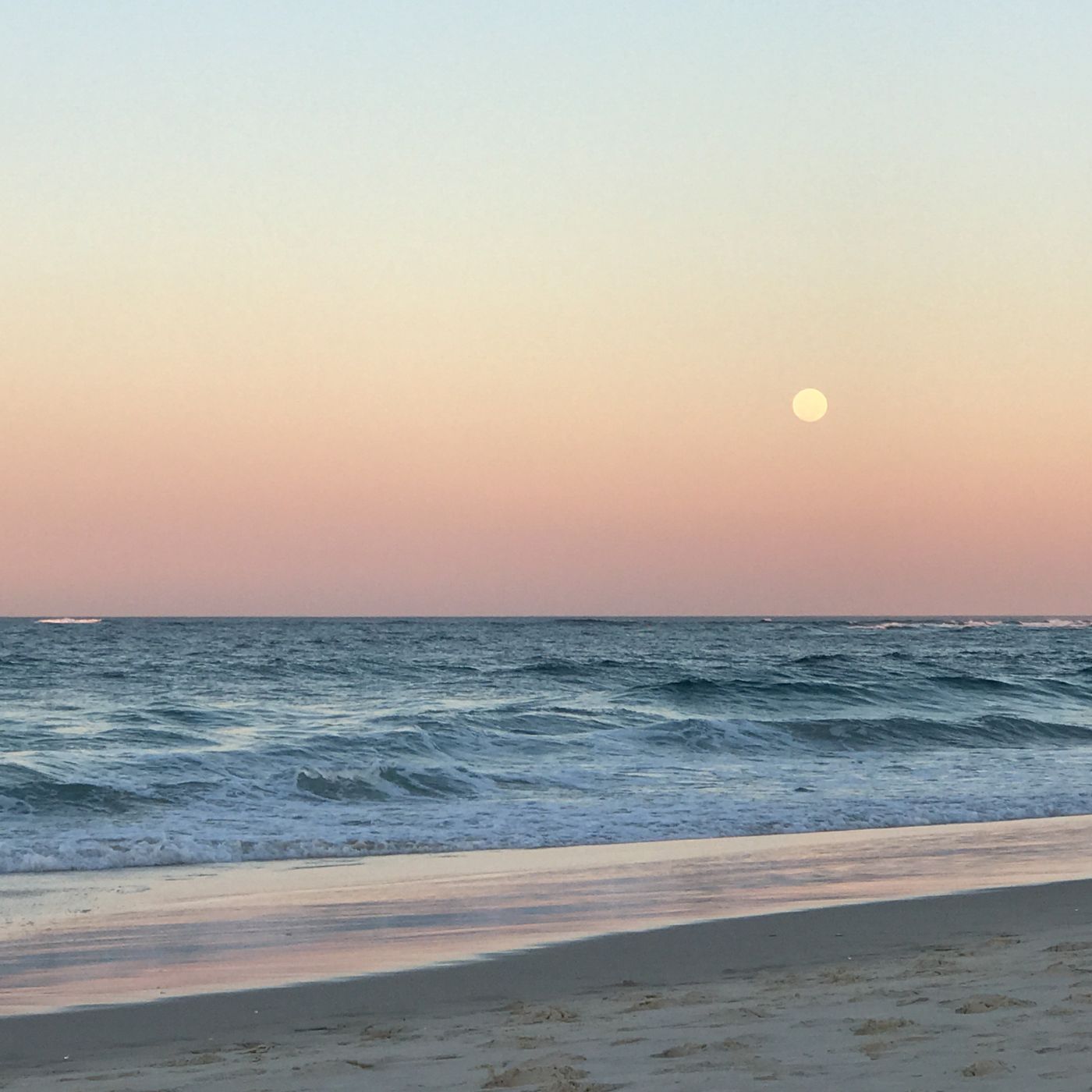 Picture of Full moon over beach, perfect for lunar cleansing