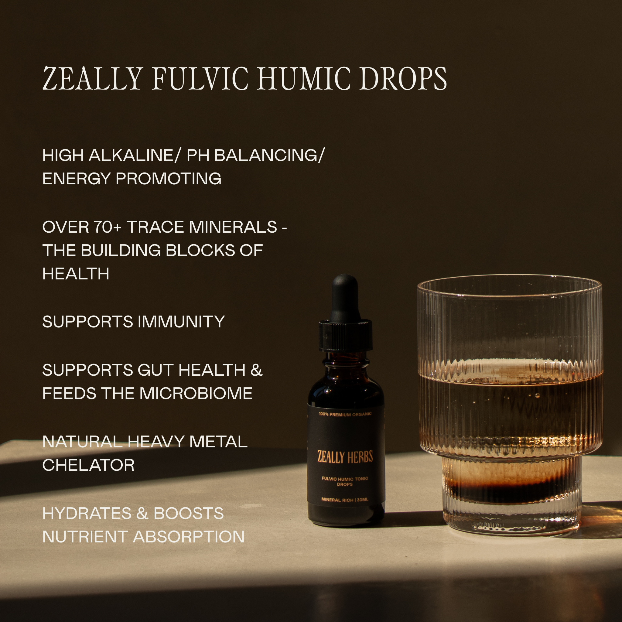 Fulvic Humic Acid | Bind, Hydrate, Replenish