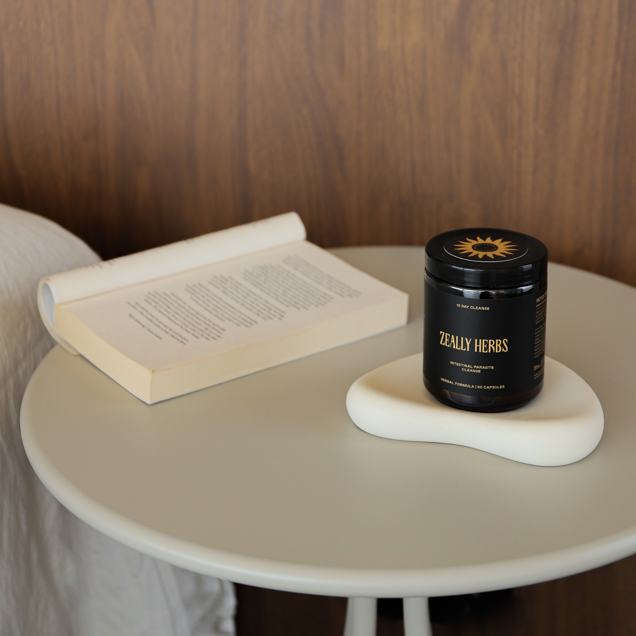 Parasite Cleanse Capsules on Bedside